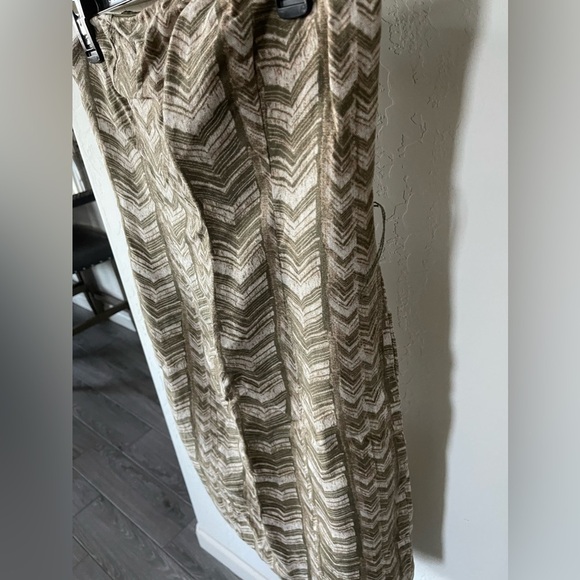 Michael Kors| Linen Printed Strapless Dress in Neutral Chevron Print, Size 6••• - Picture 7 of 12